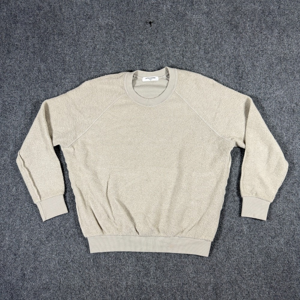 Perfectwhitetee Womens Ziggy Sweatshirt Whitecap Grey Inside Out Size Small
